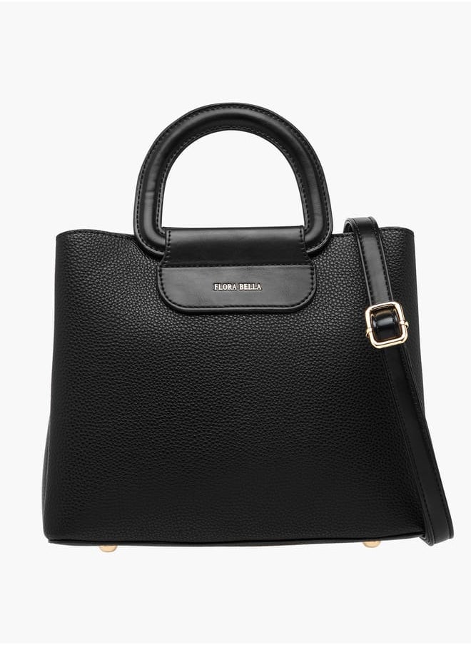 Flora Bella By Shoexpress - Women Monogram Print Tote Bag with Handles and Detachable Strap - Image 1