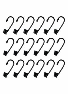 Y&D 20 Pieces 3/8 Inch Plastic Coated Bungee Cord Hooks Spiral Shock Hook Wire End for Elastic Rope, Boating, Camping, Auto and Outdoor Uses (No Cords)  - Image 1