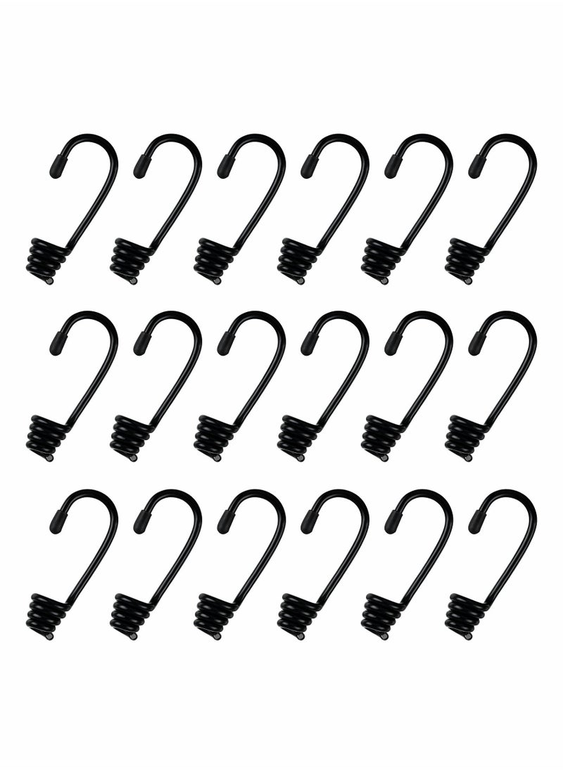Y&D 20 Pieces 3/8 Inch Plastic Coated Bungee Cord Hooks Spiral Shock Hook Wire End for Elastic Rope, Boating, Camping, Auto and Outdoor Uses (No Cords)  - Image 1