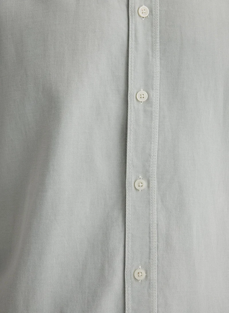 مافي Linen Mix Grey Shirt