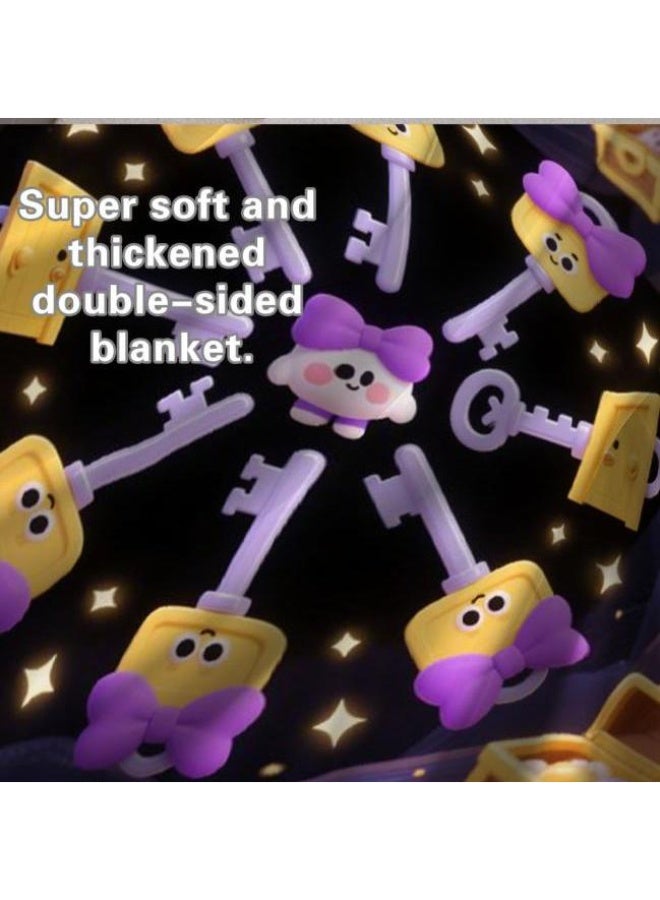 general Wisdom Fairy (latest) flannel thin blanket (warm and comfortable, suitable for sleep, game use, dust and sandproof) 150cm*200cm - 65 - Image 5