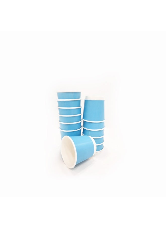 SNH Packing - Disposable Double Wall Blue Coffee Cups 4 Ounce Coffee Cups To Go Paper Coffee Cups and Designs, Recyclable, Hot Coffee Cups 50 Pieces. - Image 1
