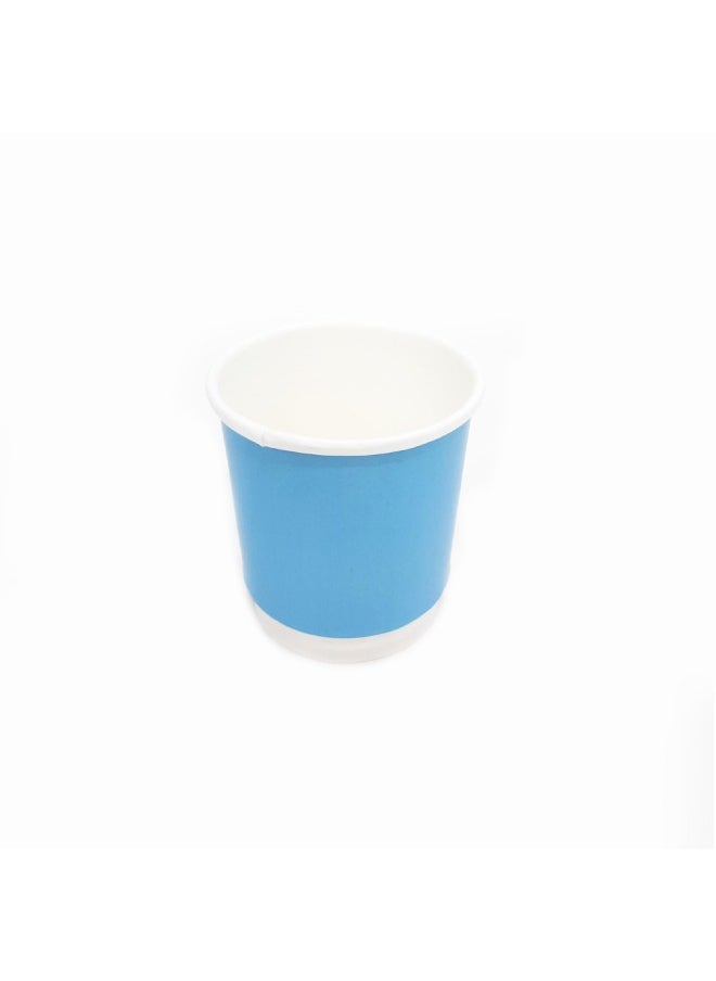 SNH Packing - Disposable Double Wall Blue Coffee Cups 4 Ounce Coffee Cups To Go Paper Coffee Cups and Designs, Recyclable, Hot Coffee Cups 50 Pieces. - Image 1
