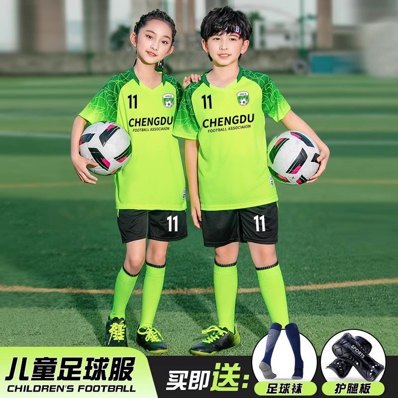 Children'S Football Clothes Suit Printed Sports Training Team Clothes For Primary School Students Quick-Drying Football Clothes For Boys And Girls - Image 3