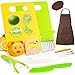 DEABOLAR 12PCS Kids Cooking Sets Real with Kids Apron Kids Knife Set for Real Cooking Toddler Kitchen Tools with Kids Cutting Board and Knife Set for Girl Boy - Image 2