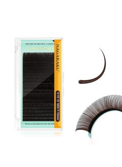NAGARAKU NAGARAKU Eyelash Extensions Dark Brown Color 0.15mm D curl 7-15mm Mix Tray Individual Lashes Classic Faux Mink Volume 20 rows Soft Light 