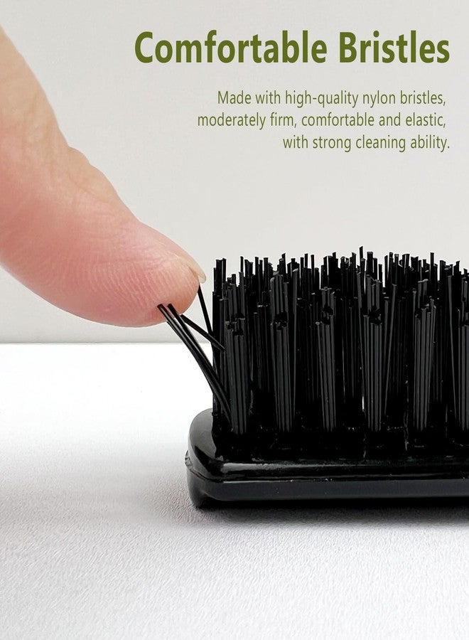 Brvlsoc 3-Pack Black Plastic Handle Hair Brushes with Nylon Bristles – Pocket-Size Comb Set for All Hair Types, Scalp-Friendly Styling Tools - Image 3
