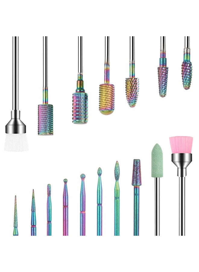 BQAN Nail Drill Bits 17Pcs Tungsten Carbide Drill Bit Set Professional 332'' Nail Bits For Nail Drill Efile Acrylic Nails Manicure Pedicure Home Salon Nail Art Supplies - Image 1