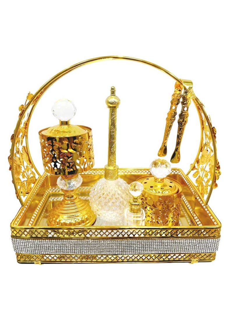 Bosidin Elegant Design Incense Burner Set Arabic Oud Censer Bakhoor Perfume Holder for Home and Office Fragrance  - Image 1