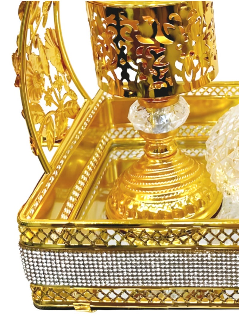 Bosidin Elegant Design Incense Burner Set Arabic Oud Censer Bakhoor Perfume Holder for Home and Office Fragrance  - Image 2