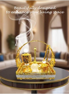 Bosidin Elegant Design Incense Burner Set Arabic Oud Censer Bakhoor Perfume Holder for Home and Office Fragrance  - Image 3