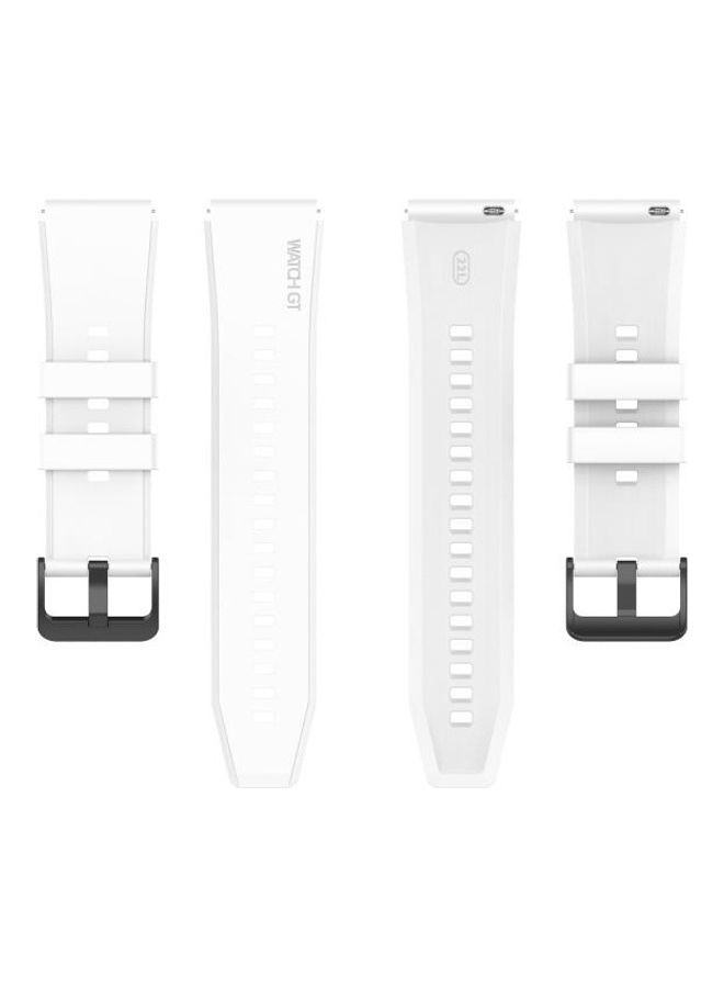 NIBEMINENT Silicone Replacement Strap For Huawei Watch GT2 Pro White - Image 2
