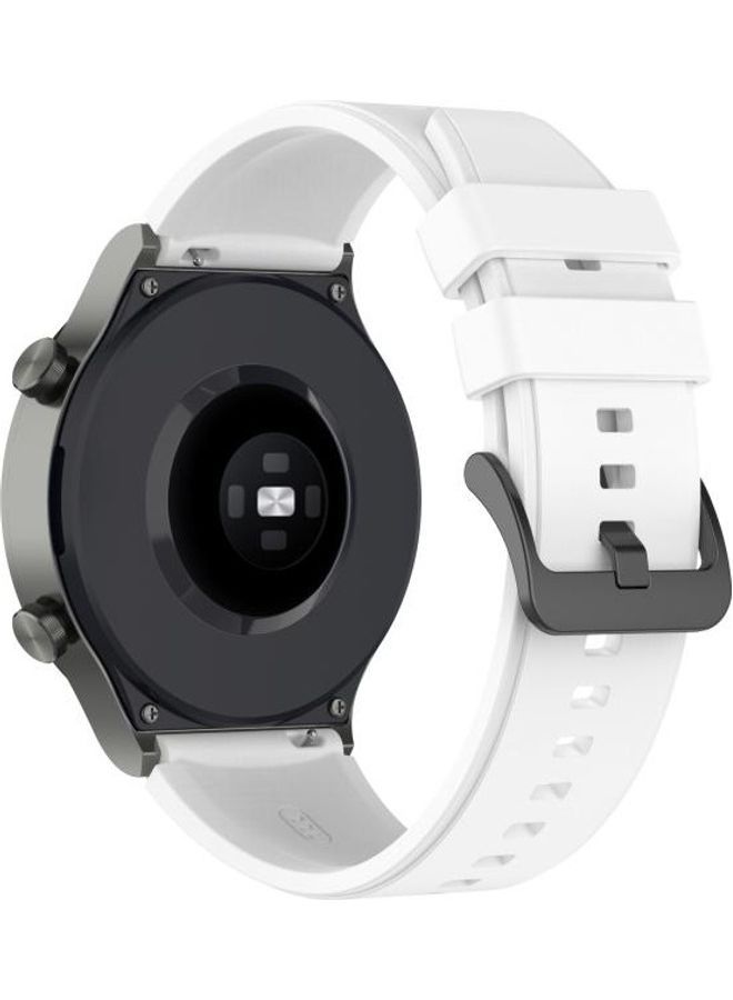 NIBEMINENT Silicone Replacement Strap For Huawei Watch GT2 Pro White - Image 5