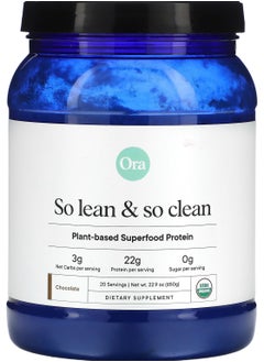 ORA So Lean And So Clean Plant-Based Superfood  Chocolate 22.9 Oz 650 G 