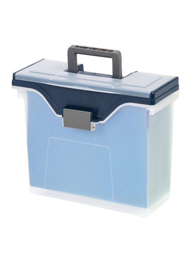 Office Depot - Small Mobile File Box Letter Size Clear/Blue 111092 - Image 1