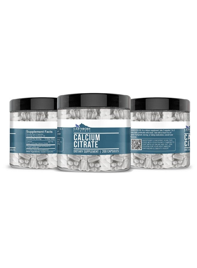 earthborn elements كالسيوم سترات إيرثبورن إليمنتس 200 كبسولة، نقي وغير مخفف، بدون إضافات - Image 4