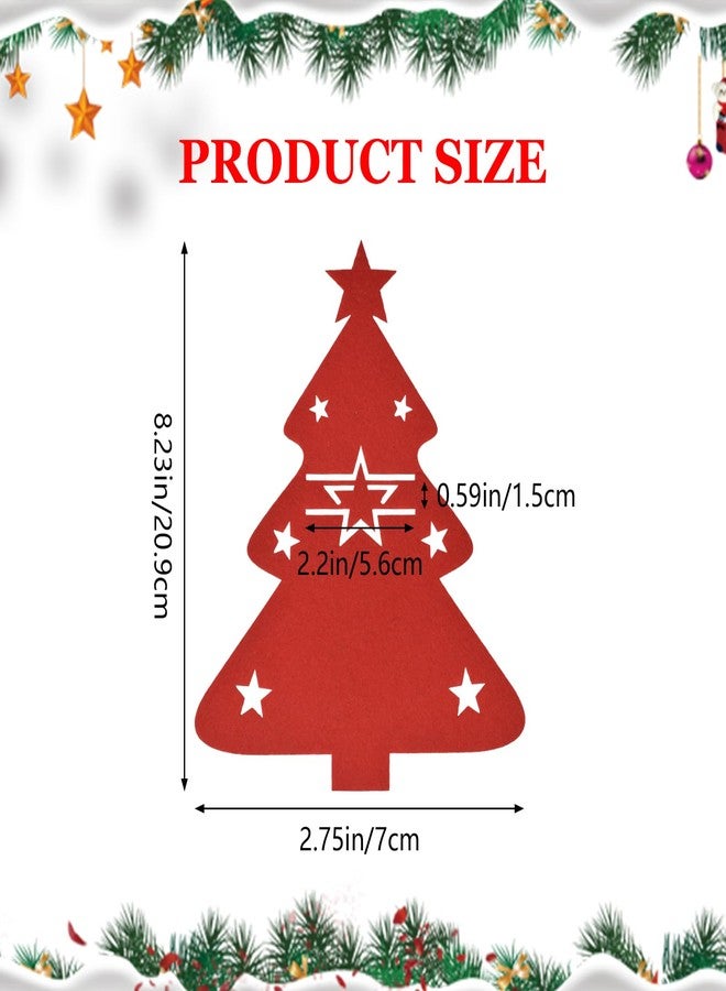 MOROBOR Christmas Cutlery Holder - 24pcs Silverware Bag, Red Utensil Wraps for Xmas Party Dinner Table Supplies - Image 2