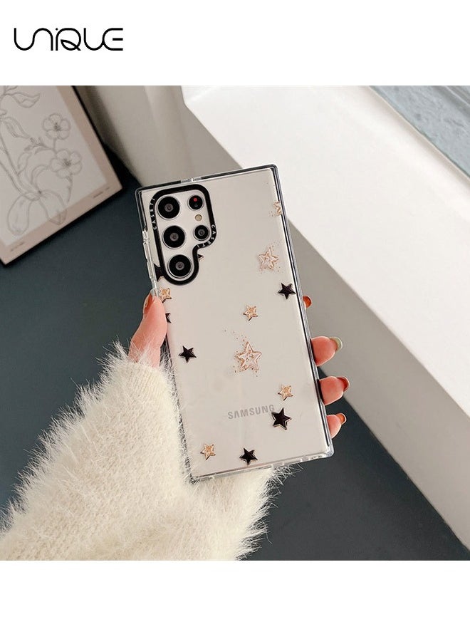 Compatible with Samsung Galaxy S24 Ultra Case - Lucky Star Case - Simple Phone Case - Clear Phone Case - TPU Slim Shockproof Case