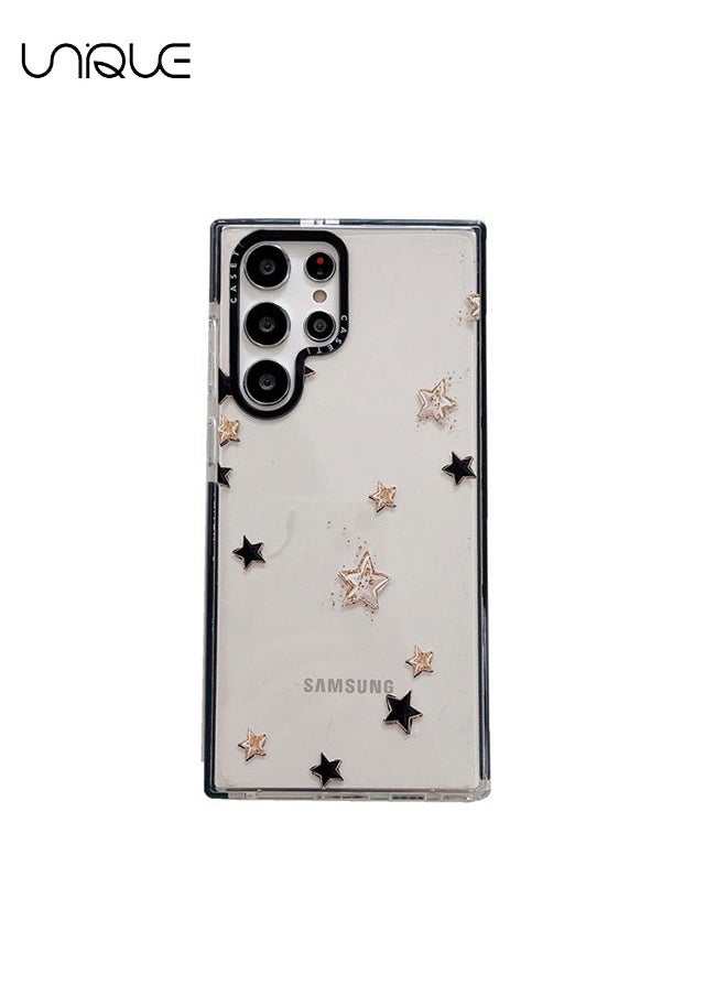 Compatible with Samsung Galaxy S24 Ultra Case - Lucky Star Case - Simple Phone Case - Clear Phone Case - TPU Slim Shockproof Case
