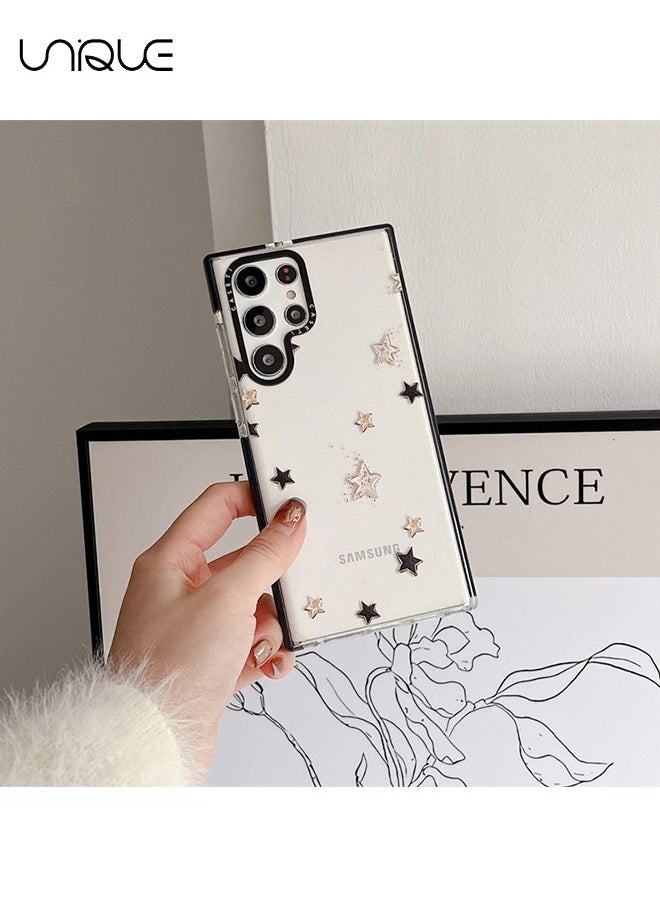 Compatible with Samsung Galaxy S24 Ultra Case - Lucky Star Case - Simple Phone Case - Clear Phone Case - TPU Slim Shockproof Case