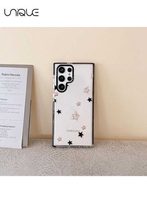 Compatible with Samsung Galaxy S24 Ultra Case - Lucky Star Case - Simple Phone Case - Clear Phone Case - TPU Slim Shockproof Case