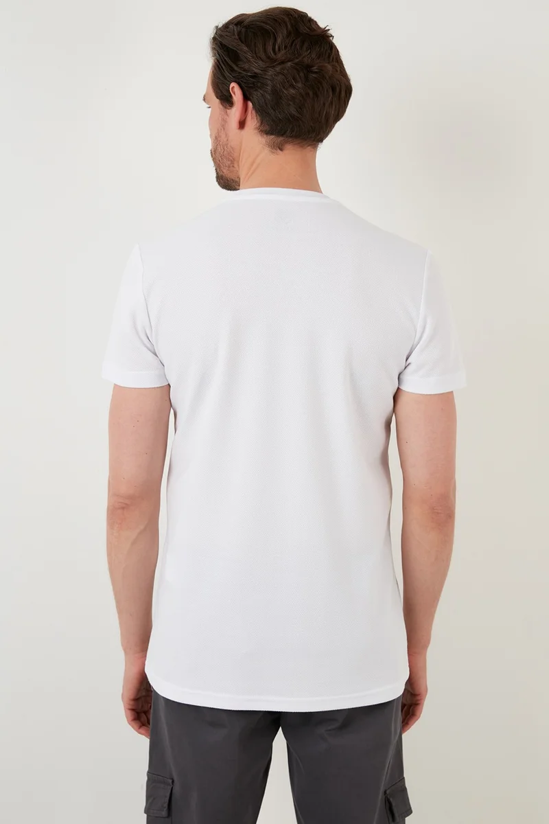 Buratti Printed Slim Fit Crew Neck Cotton T Shirt Men's T Shirt 5902351