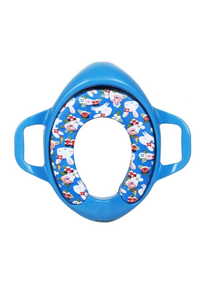 FLIPZON - FLIPZON Plastic Premium Baby Cushioned Potty Seat, Toilet Seat With Handle For Kids (Cyan Blue) - Image 1