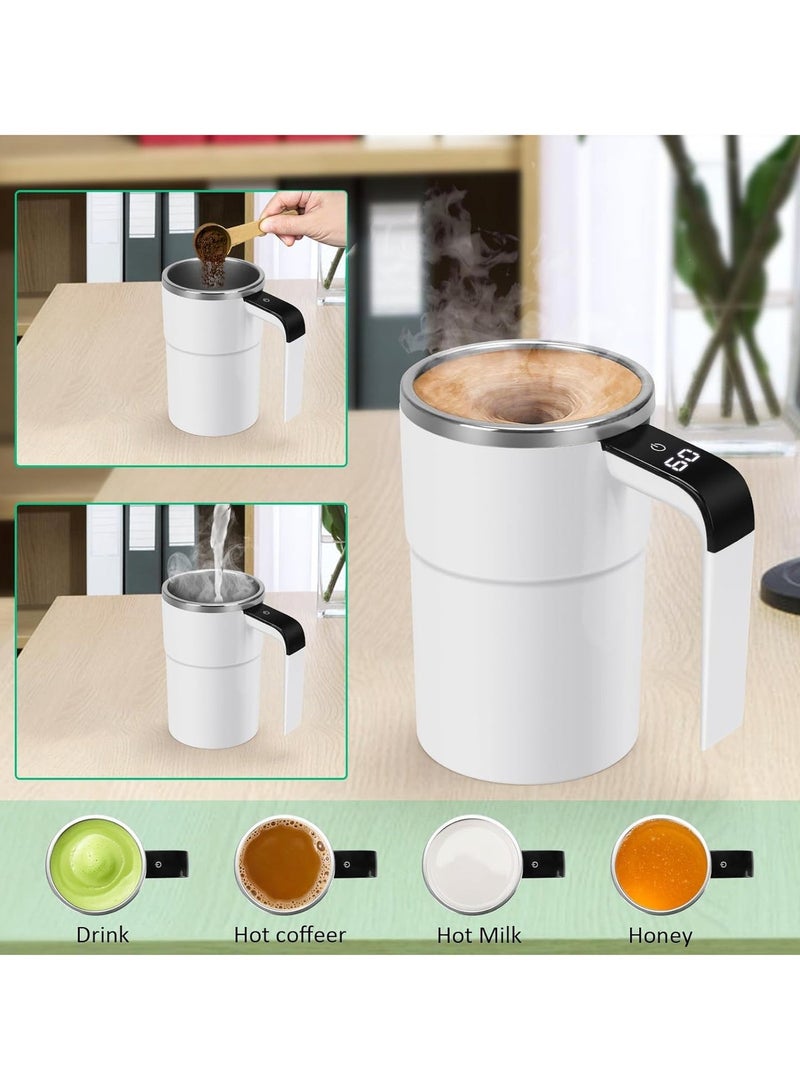 Automatic stirring coffee cup, Auto Magnetic Coffee Mug with LED Display Temperature, Rechargeable Automatic Stirring Mug - Image 3