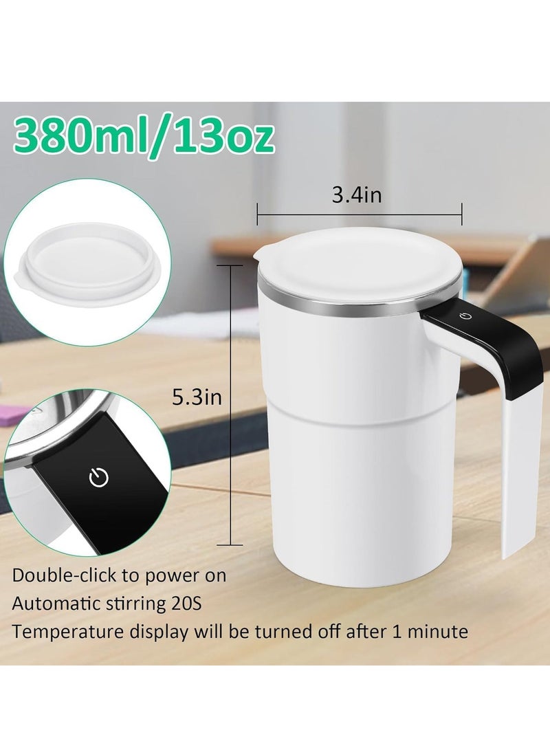 Automatic stirring coffee cup, Auto Magnetic Coffee Mug with LED Display Temperature, Rechargeable Automatic Stirring Mug - Image 2