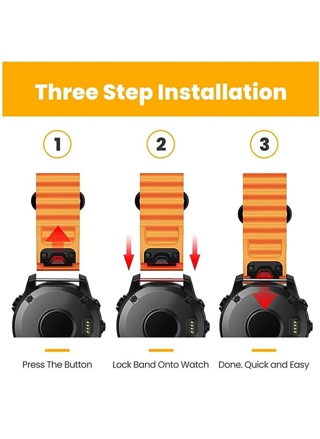 Dado - Silicone Hole Wavy strap 22 mm Compatible with Garmin Fenix 7 | Fenix 6 | Fenix 5 | 6 Pro | 5 Plus | Approach S60 - Image 1