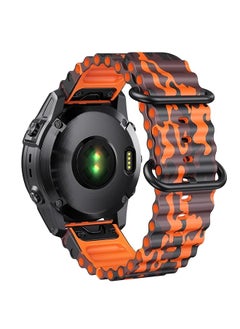 Dado Silicone Hole Wavy strap 22 mm Compatible with Garmin Fenix 7 | Fenix 6 | Fenix 5 | 6 Pro | 5 Plus | Approach S60  - Image 2