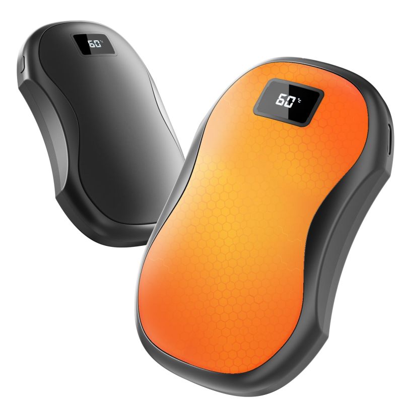 Magnetic Hand Warmer 60 × 101 × 44mm 190g 2-In-1 Split Design - Digital Display Precise 3-Gear Temperature Control Portable Hand Warmer for Winter Travel Office Study - Image 2