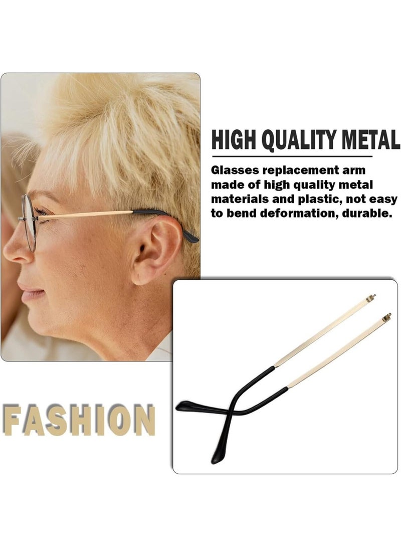 1 Pair Metal Eyeglass Replacement Arm, Eyewear Frame Temple Replacement Universal Sunglasses Arm Legs Replacement for Thin Metal Glasses, Sunglasses (Color : Gold) - Image 4