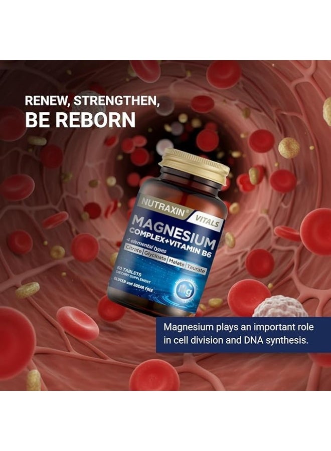 نوتركسين مركب المغنيسيوم نيوتراكسين - مزيج من السترات والجليسينات والمالات والتورين - 60 قرصًا - Image 5
