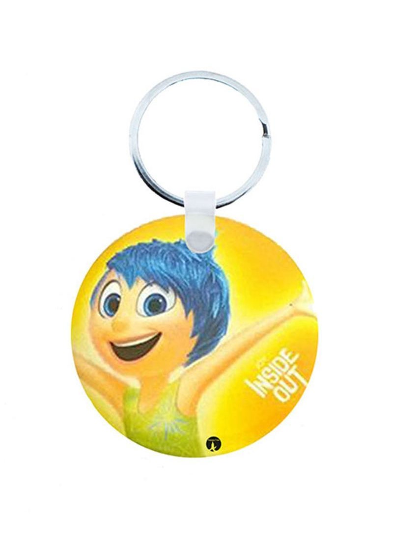 Inside Out From Disney Wooden Keychain