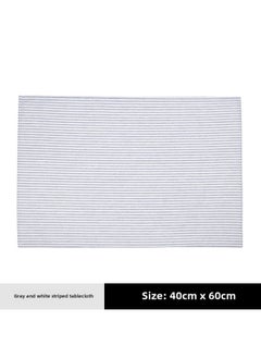 General Ins Nordic Style Striped Dining Cloth Food Photography Placement Photography Props Background Cloth Decoration Ornaments-Light Source Color:CB260 Gray Striped Cloth  - Image 1