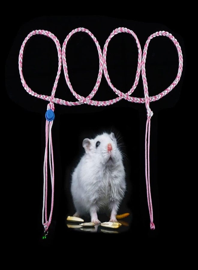 VTurboWay 3 Pack Adjustable Hamster Leash Harness with Bell for Lead Walking Pet Hamster Gerbil Rat Mouse Harness (Colors May Vary) - Image 5