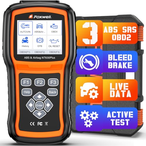 FOXWELL NT630 Plus OBD2 Scanner with ABS and SRS, 2025 ABS Auto Bleed Scan Tool Brake SRS Scanner Live Data, Car Code Reader Diagnostic Tool Bidirectional Scanner with SAS Oil Light - Image 1