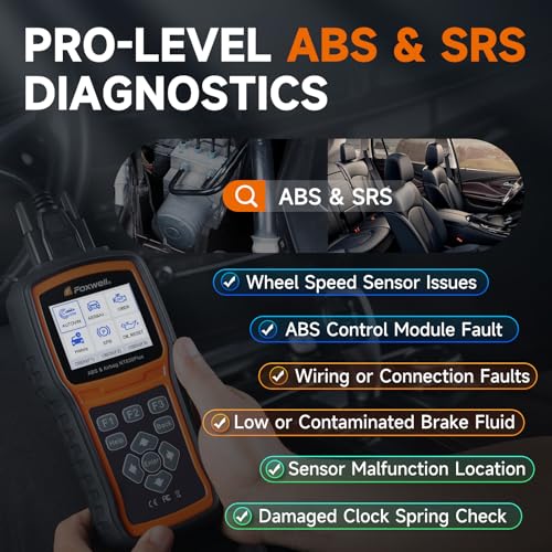 FOXWELL NT630 Plus OBD2 Scanner with ABS and SRS, 2025 ABS Auto Bleed Scan Tool Brake SRS Scanner Live Data, Car Code Reader Diagnostic Tool Bidirectional Scanner with SAS Oil Light - Image 3