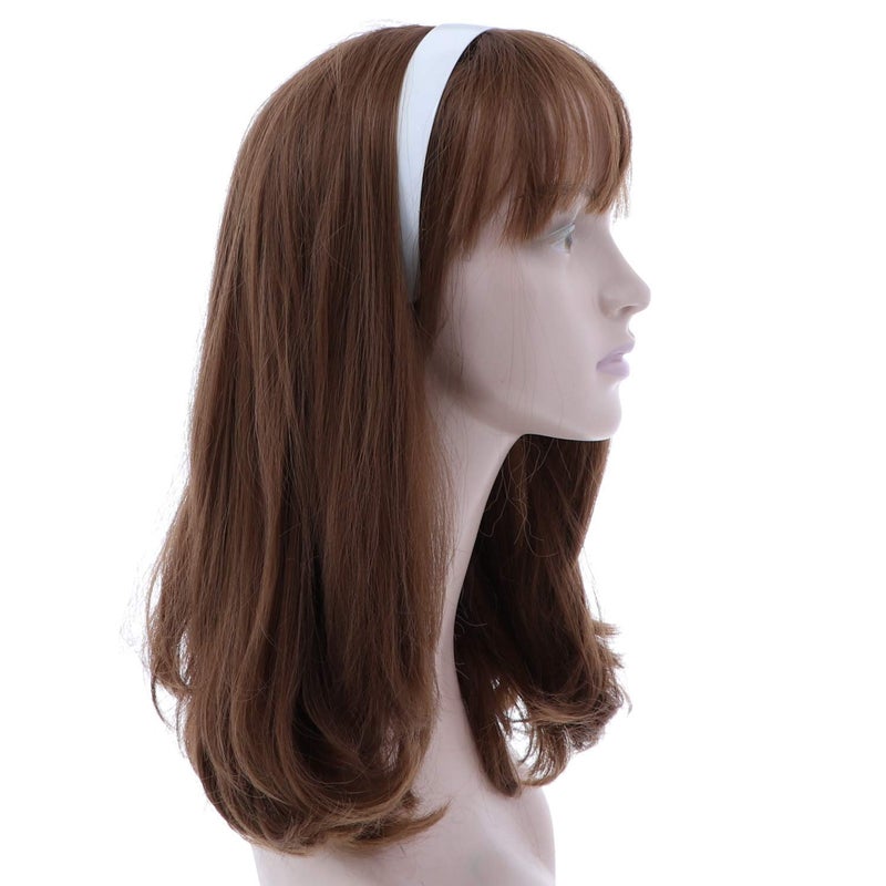 HAPPYMATES 2 Pcs White Plastic Headbands 1 Wide Teeth Plain DIY Hair Bands for Girls Women - Image 2
