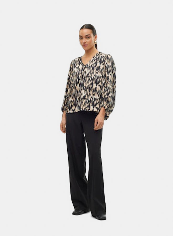 VERO MODA Womens Mina Longsleeve V-Neck Top - Image 1