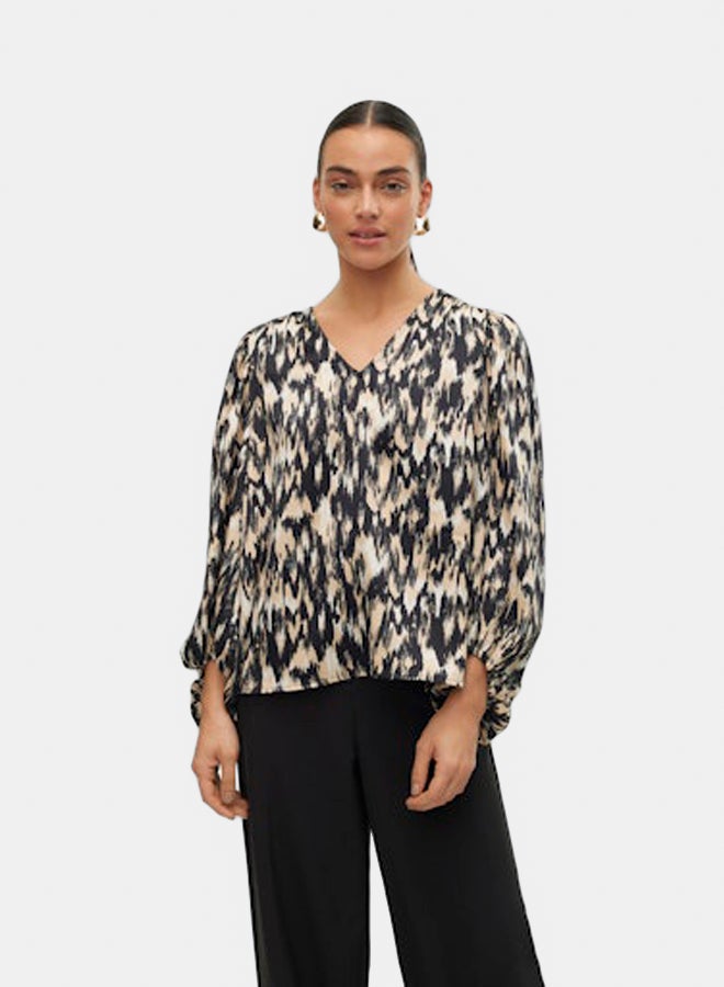 VERO MODA Womens Mina Longsleeve V-Neck Top - Image 3