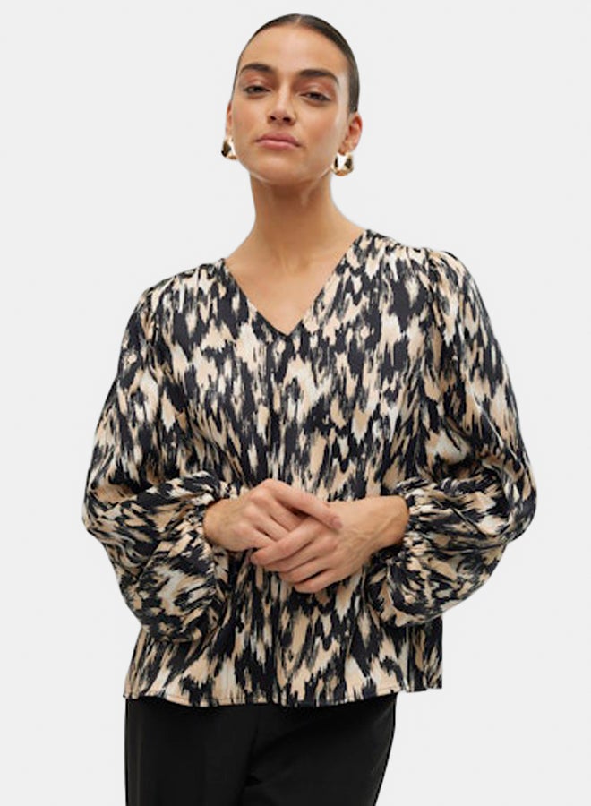 VERO MODA Womens Mina Longsleeve V-Neck Top - Image 2