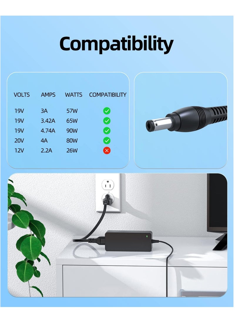 Generic - 19V,65W 5.5-2.5mm 1pc Charger for JBL Xtreme 1,2 ,JBL Boombox 1, Bluetooth Speaker Replacement Power Adapter Charging Cable Cord (Not Work for JBL Xtreme 3/4) - Image 1