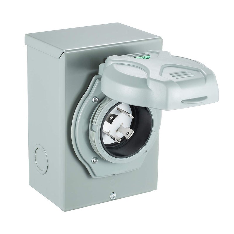 Miady 30 Amp Generator Power Inlet Box, L14-30P, 125/250 Volt, for Generators Up to 7500 Watts, Weatherproof, ETL Listed - Image 1