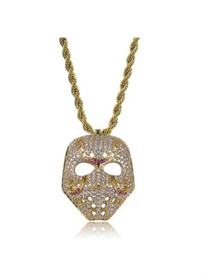 Fashional Vintage Mask Design Hip Hop Necklace for Men  - Image 1