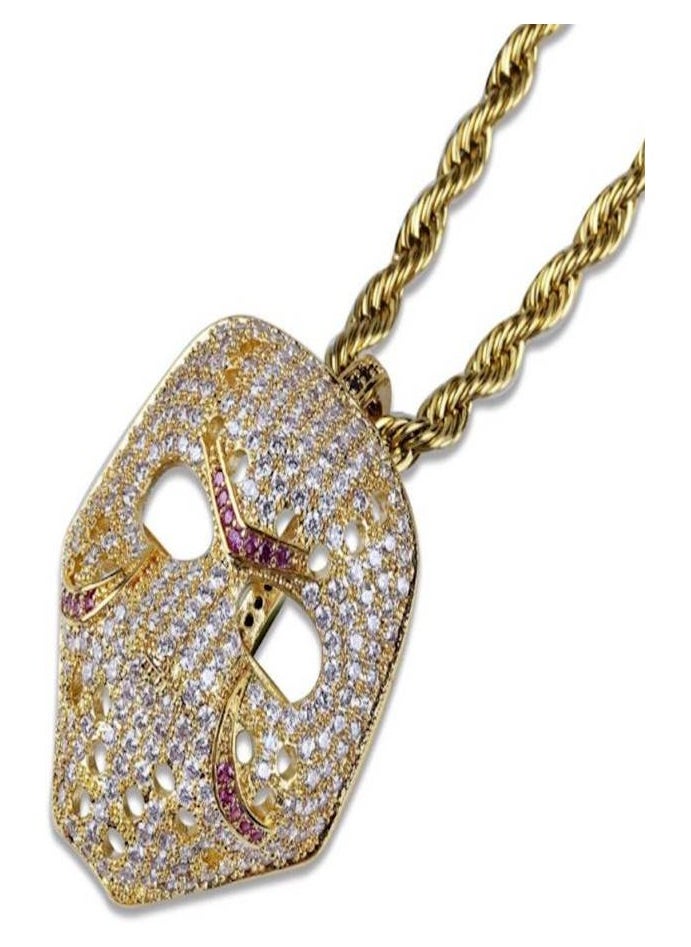Fashional Vintage Mask Design Hip Hop Necklace for Men  - Image 2