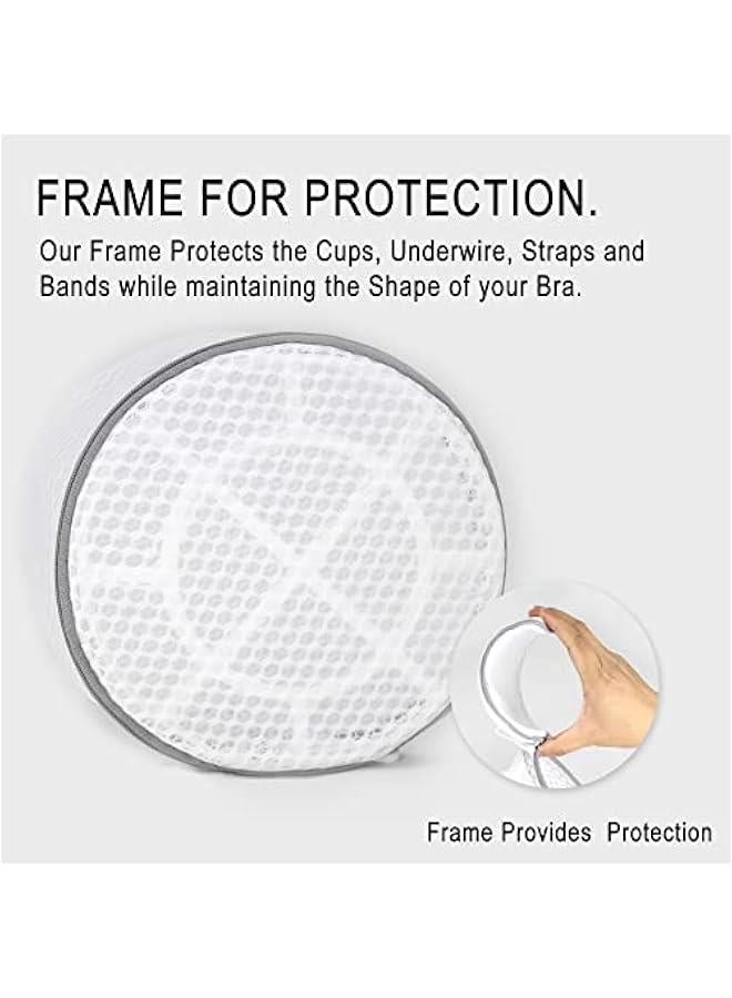 3Pcs Durable Honeycomb Mesh Laundry Bags for Delicates, Lingerie Wash Bag 7 x 7 x 6 Inches - Image 3
