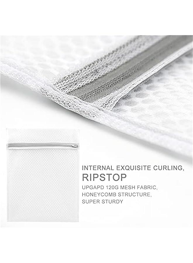 3Pcs Durable Honeycomb Mesh Laundry Bags for Delicates, Lingerie Wash Bag 7 x 7 x 6 Inches - Image 5