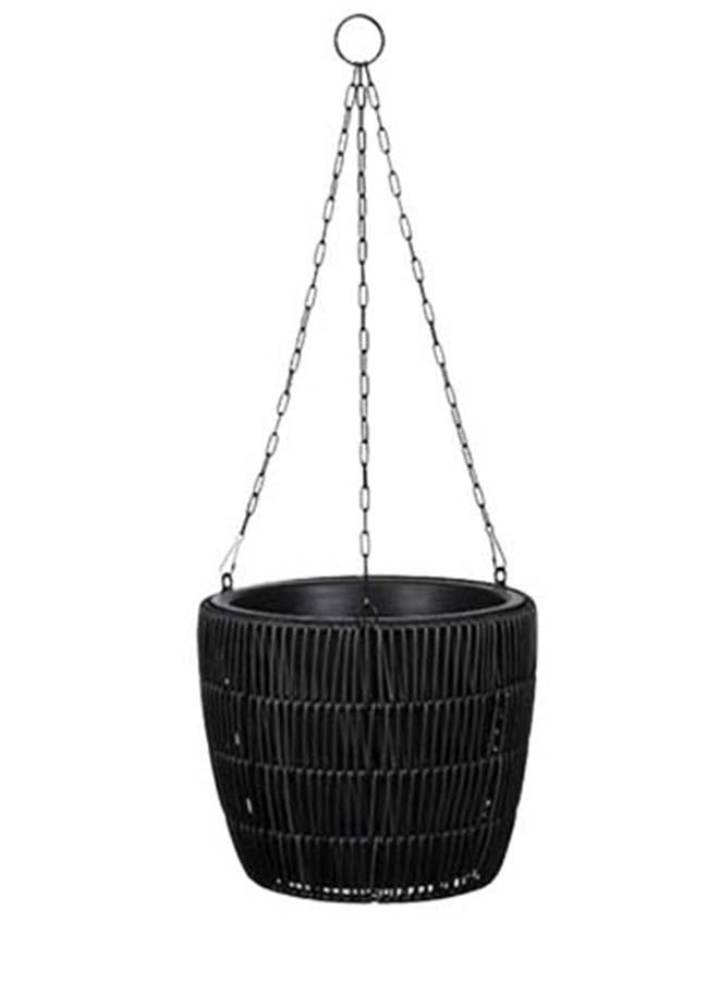 Suncoast Suncoast Peta Outdoor Hanging Pot Planter Black 